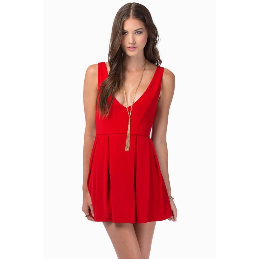 Tobi Red Skater Dress - never worn
